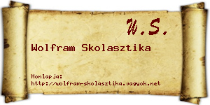 Wolfram Skolasztika névjegykártya